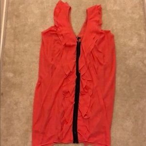 H&M Orange chiffon long blouse/ dress